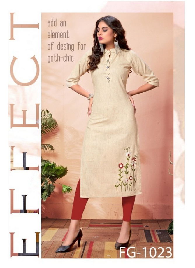 FG Krisha Vol-8 Latest Designer Pure Cotton Hand Work Party Wear Casual Wear Kurtis Collection 